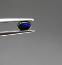 Ethiopian Black Opal, Cabochon, 0.42 ct, Stayish mine deposit - Exhibit Gems