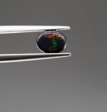 Ethiopian Black Opal, Cabochon, 0.86 ct