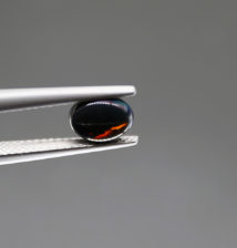 Ethiopian Black Opal, Cabochon, 0.77 ct